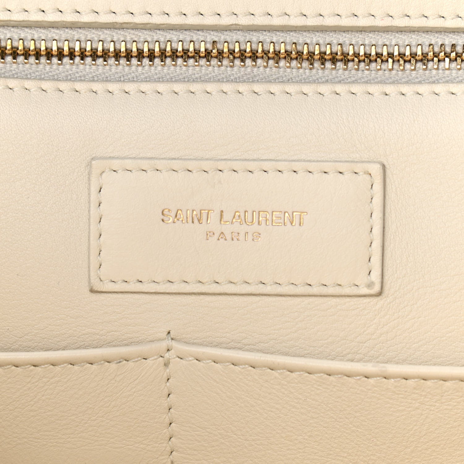 Saint Laurent Sheepskin Large Classic Y Cabas White 6 of 15
