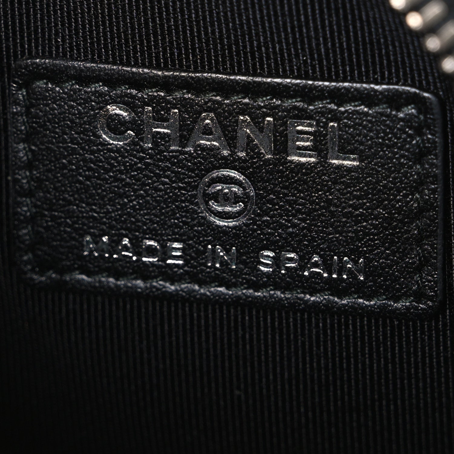 Chanel Iridescent Caviar Quilted Zip Around Classic Coin Purse Black 6 of 7