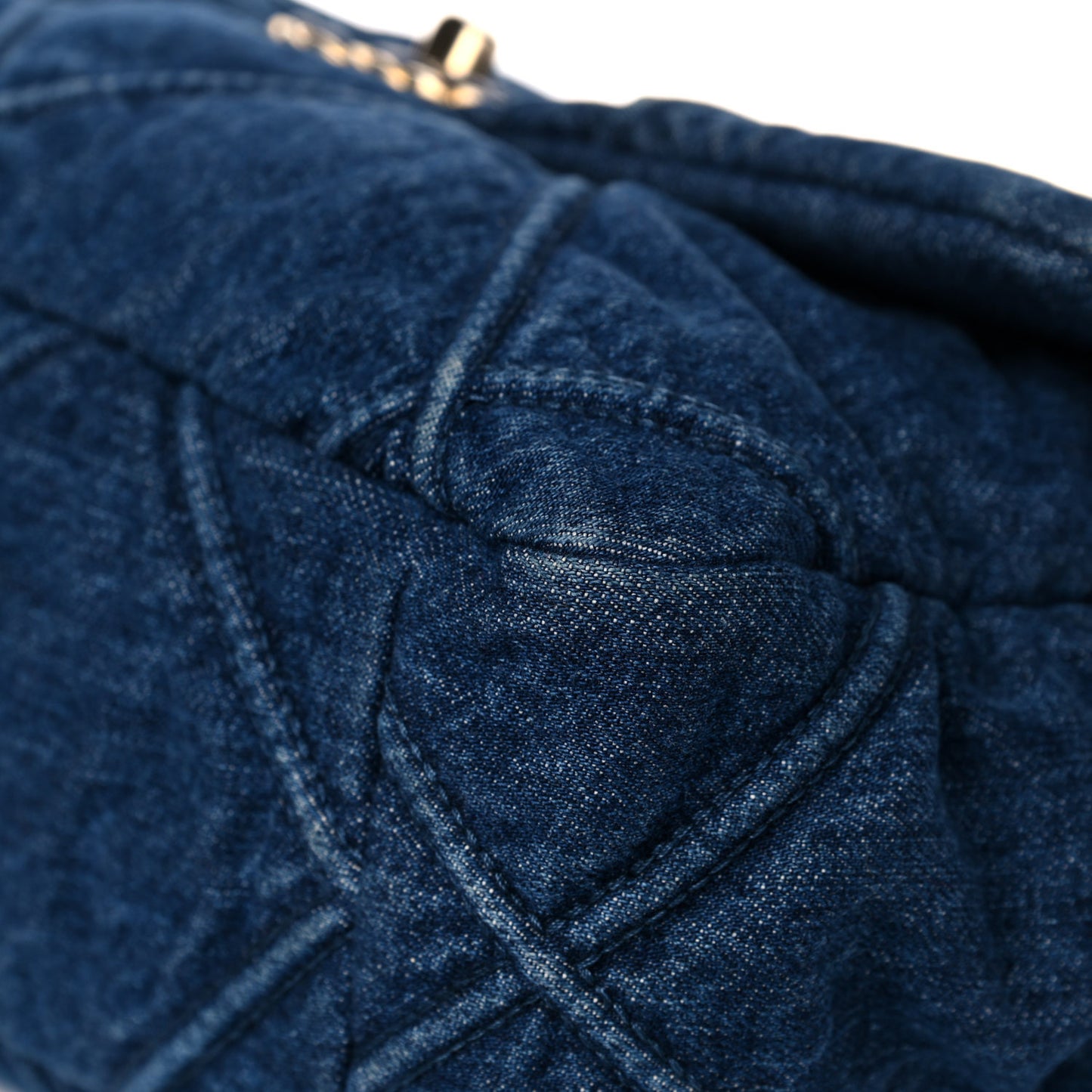 Denim Quilted Large Chanel 19 Flap Blue
