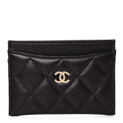 Chanel Lambskin Quilted Card Holder Brown 1 of 9