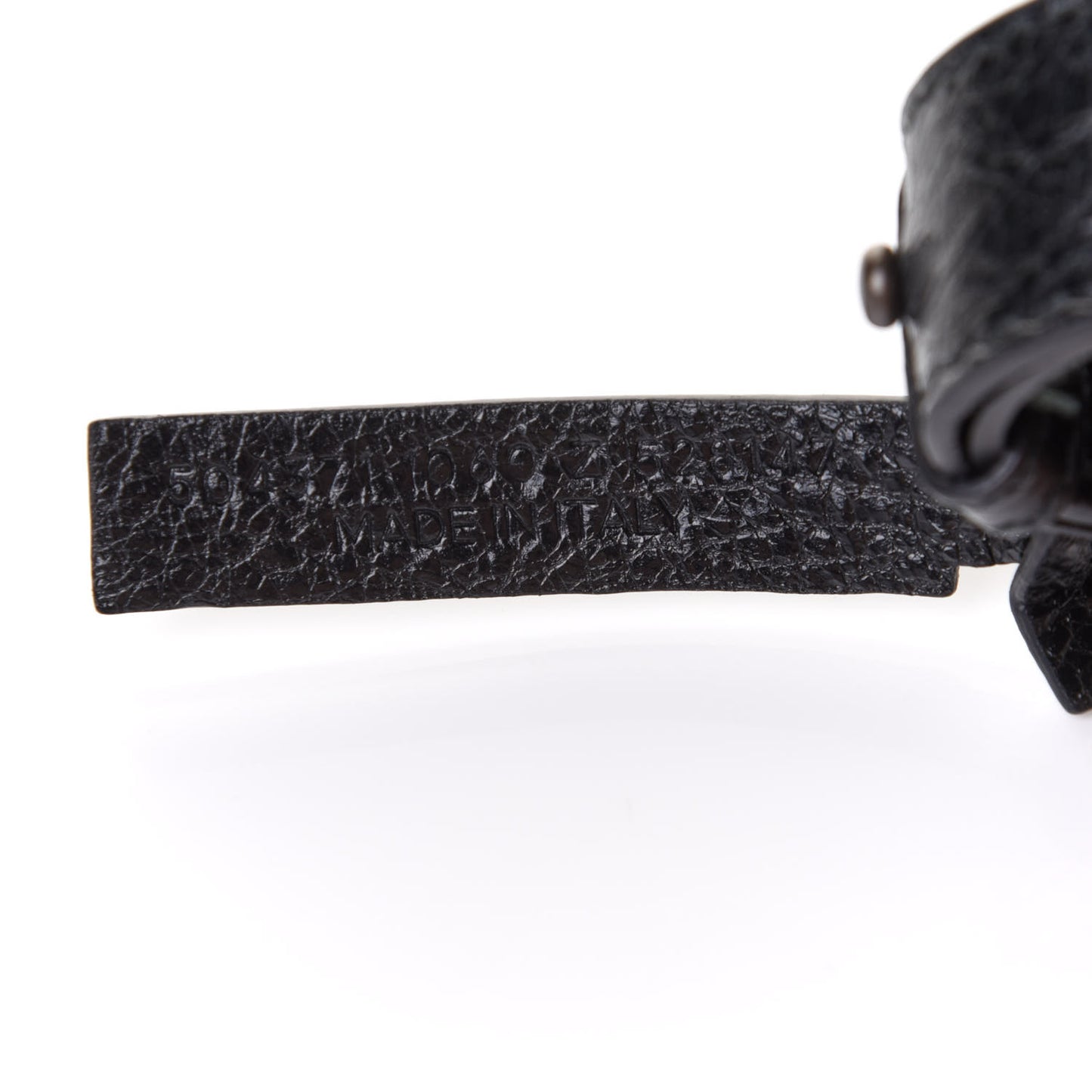 Agneau Classic Hardware Logo Shoulder Strap Black