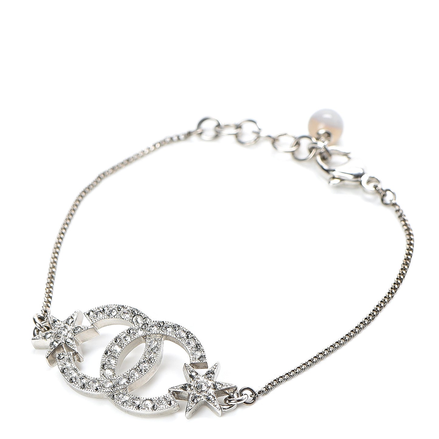 Crystal CC Star Bracelet Silver