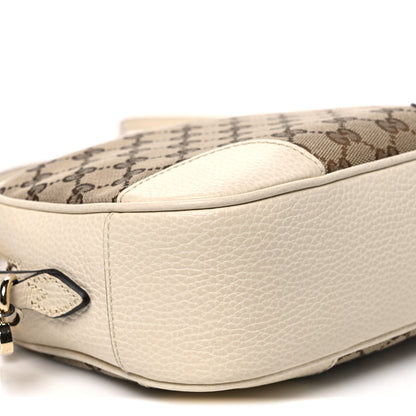 Gucci Monogram Dollar Calfskin Mini Bree Messenger Bag Beige Ebony Avoire 8 of 9