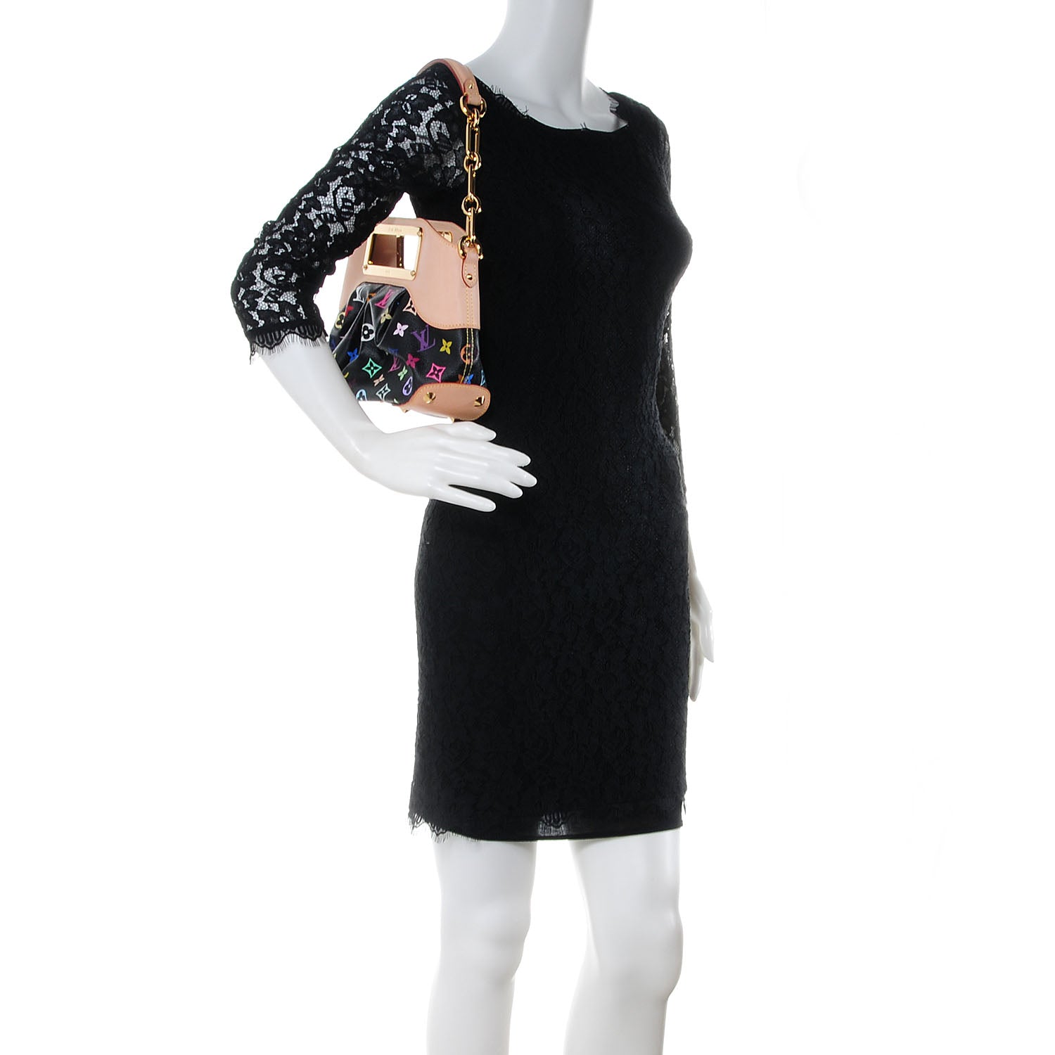 Louis Vuitton Monogram Multicolor Judy PM Black 2 of 8