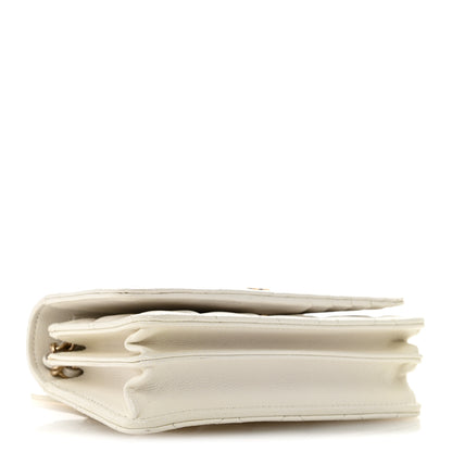 Chanel Caviar Quilted Mini Wallet On Chain WOC White 4 of 11