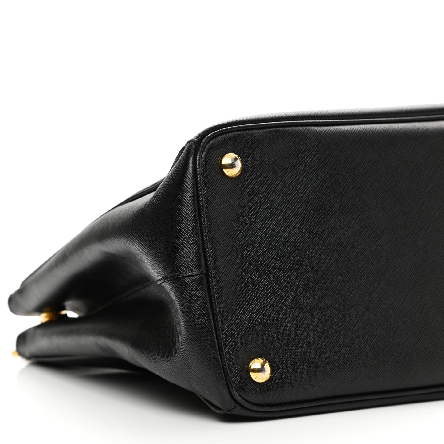 Saffiano Large Galleria Double Zip Tote Black