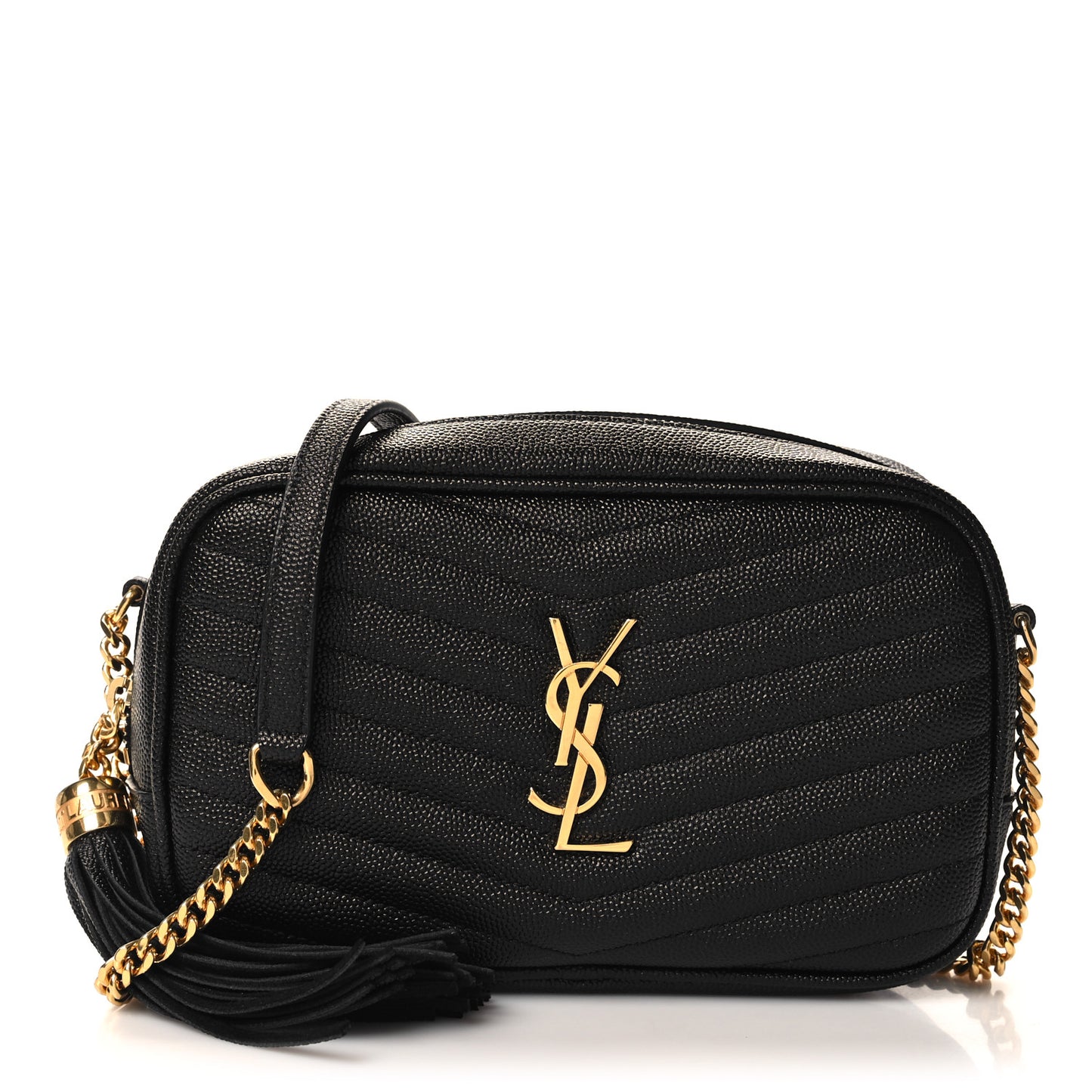 Grain De Poudre Matelasse Monogram Mini Lou Camera Bag Black