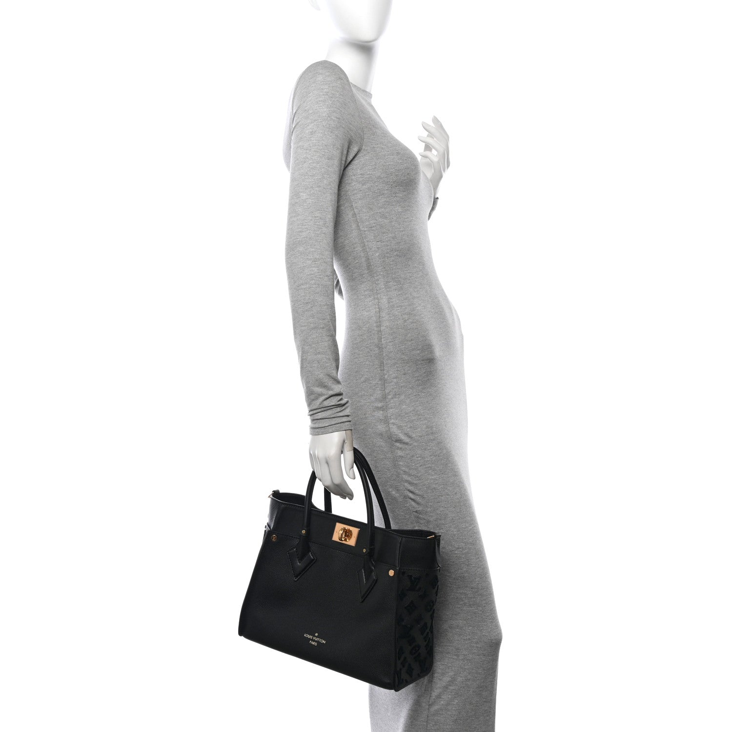 Louis Vuitton Calfskin Monogram Tufting On My Side Black 2 of 10