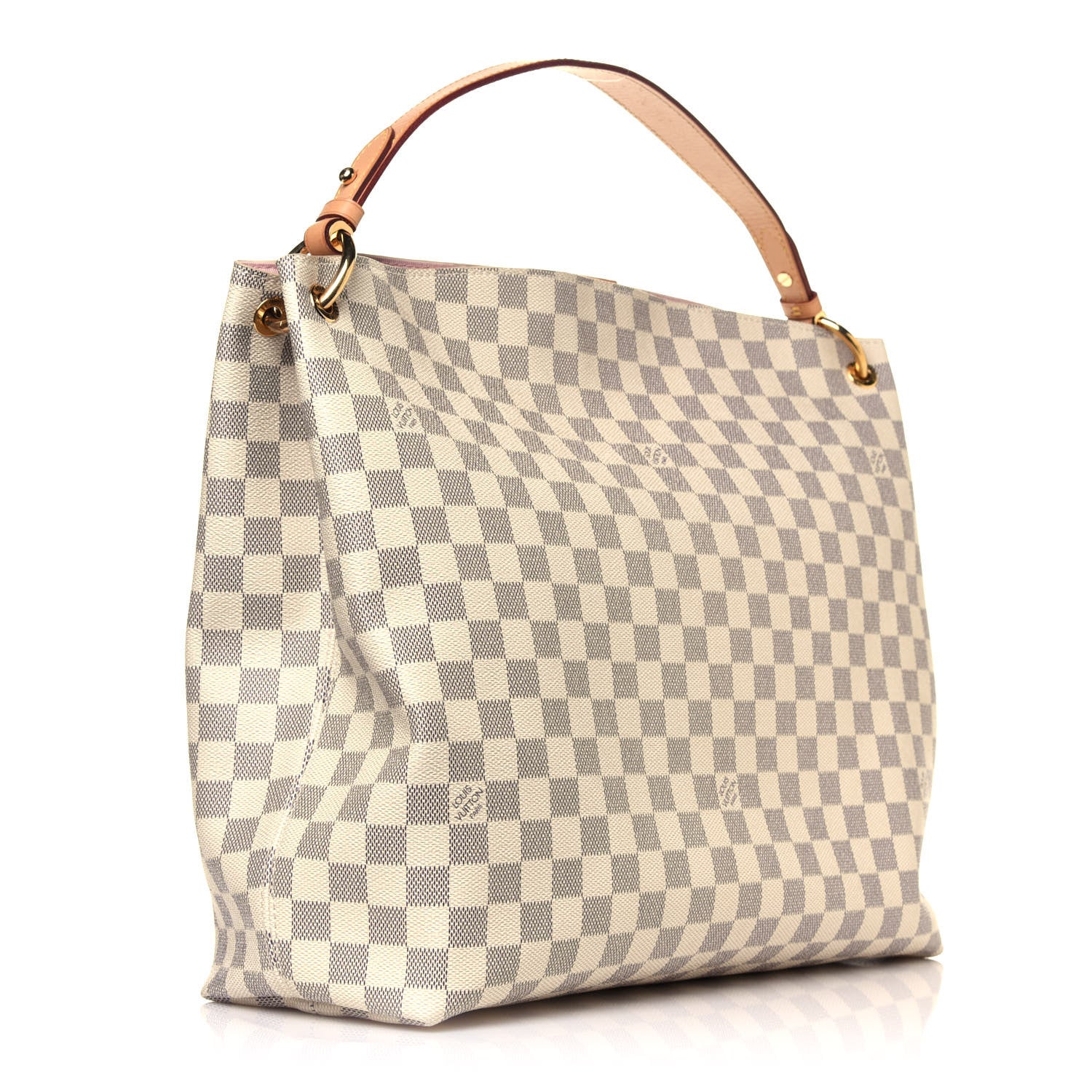 Louis Vuitton Damier Azur Graceful MM Rose Ballerine 3 of 14