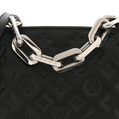 Louis Vuitton Lambskin Embossed Monogram Coussin BB Black 7 of 9