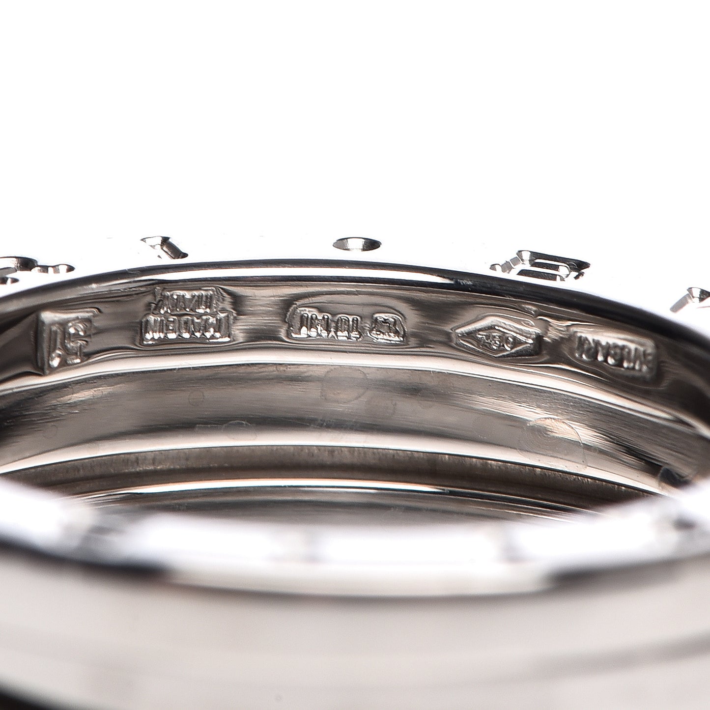 18K White Gold B.Zero1 Three-Band Ring 51 5.75