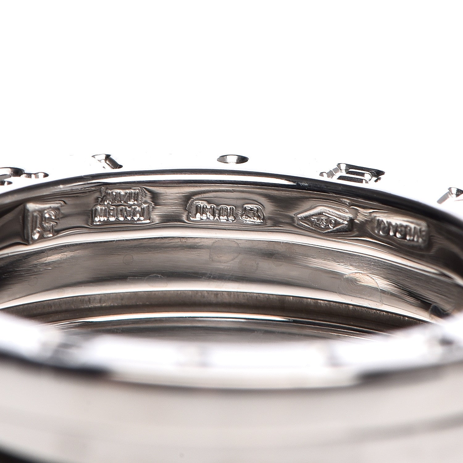 Bulgari 18K White Gold B.Zero1 Three-Band Ring 51 5.75 4 of 4