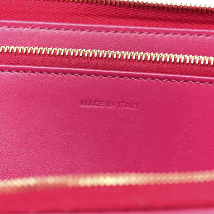 Celine Grained Calfskin Large Zip Around Multifunction Wallet Pink 5 of 11