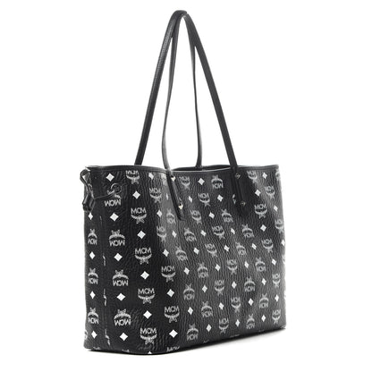 MCM Visetos Medium Project Reversible Shopper Tote Black 4 of 16