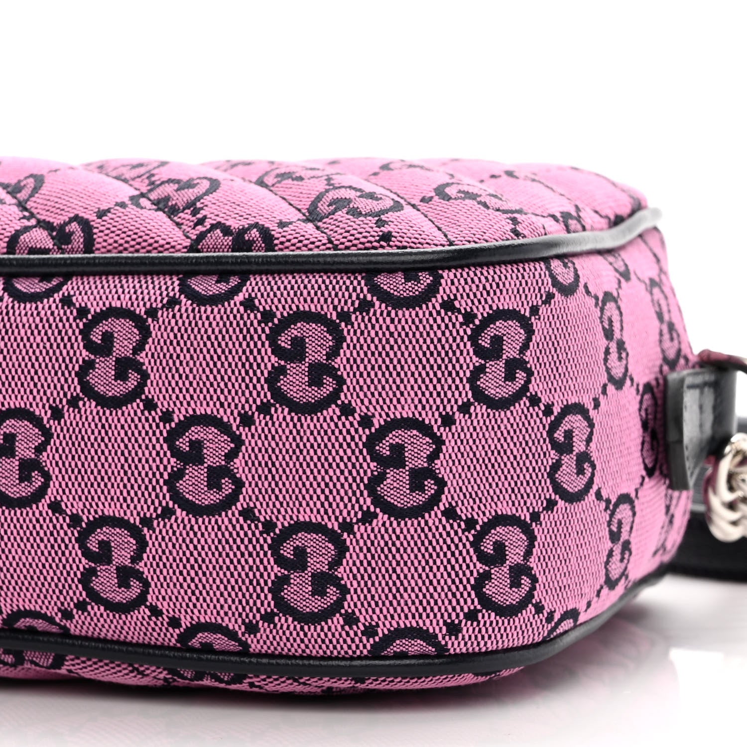 Gucci Monogram Multicolor Matelasse Diagonal Small GG Marmont Chain Shoulder Bag Pink Blue 10 of 10