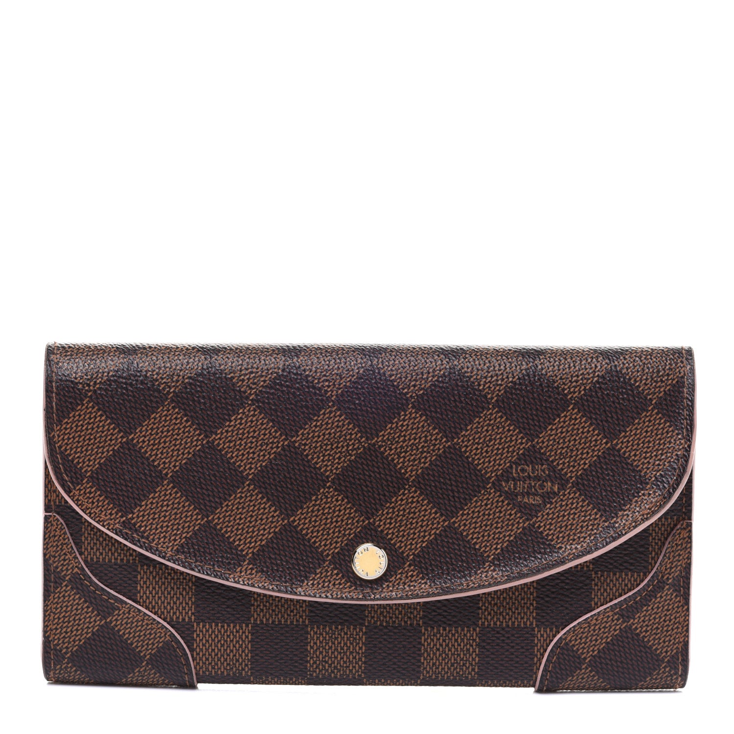 Louis Vuitton Damier Ebene Caissa Wallet Rose Ballerine 1 of 10