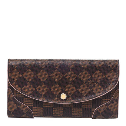 Louis Vuitton Damier Ebene Caissa Wallet Rose Ballerine 1 of 10