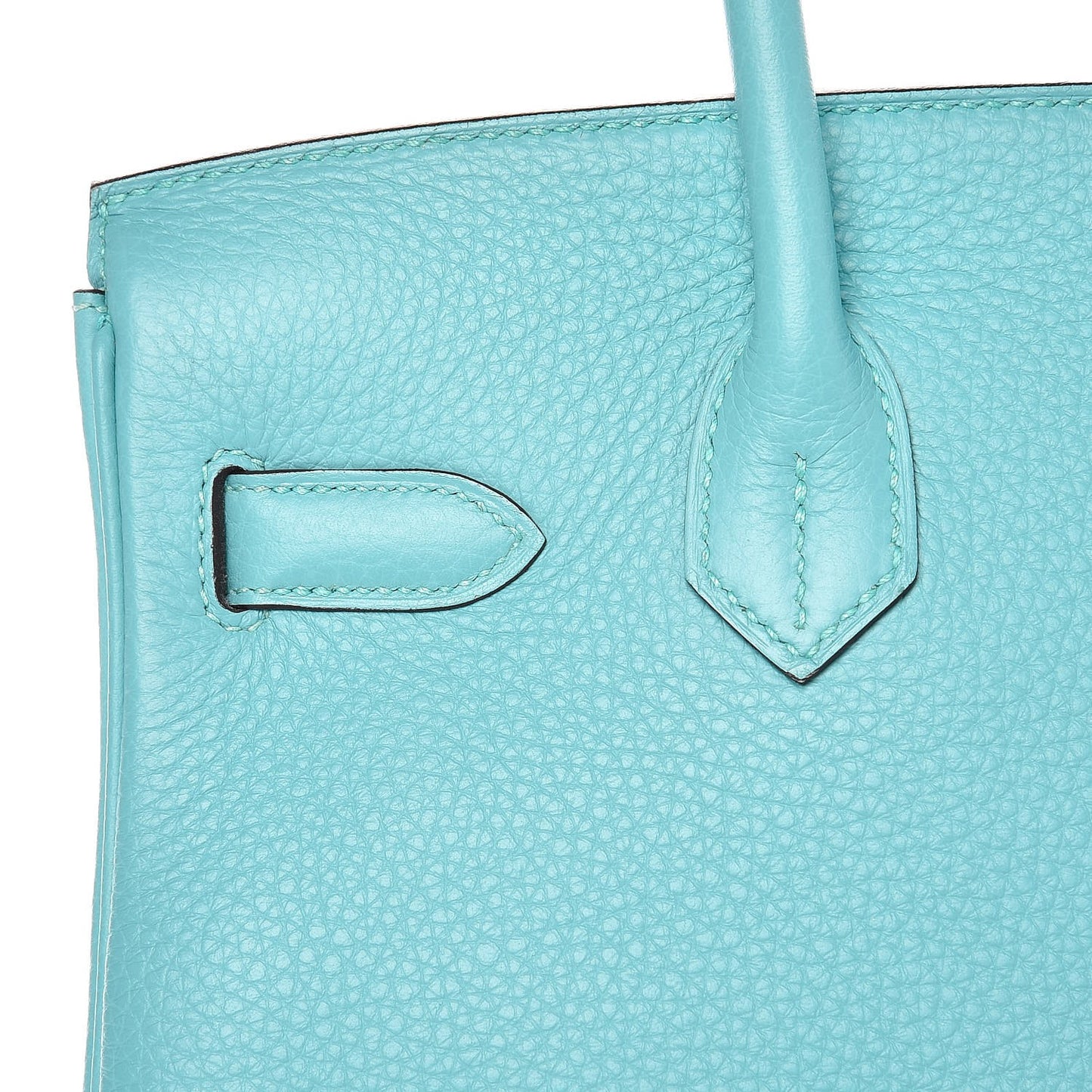 Taurillon Clemence Birkin 30 Bleu Atoll