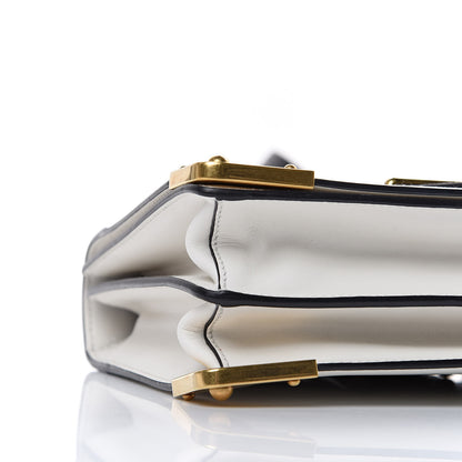 Prada City Calf Saffiano Large Cahier Bag White Black 10 of 18