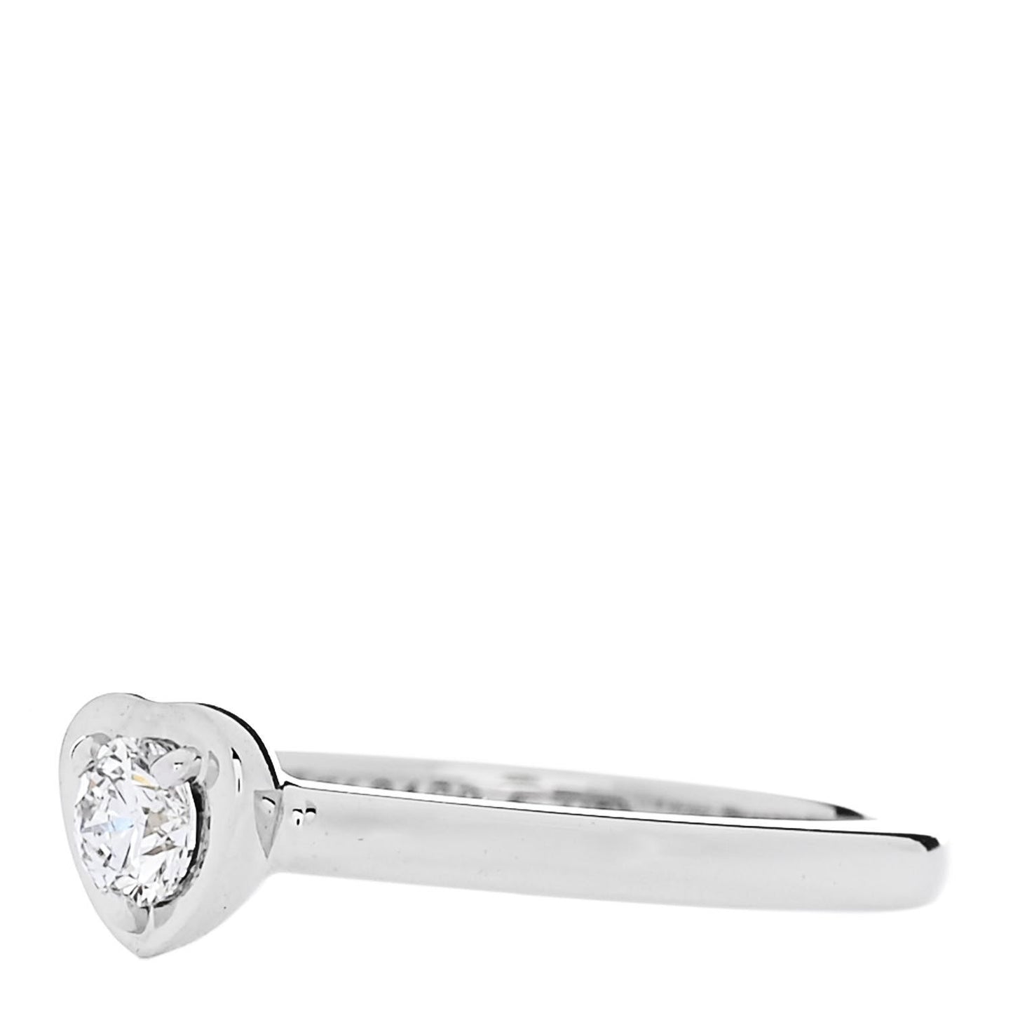 18K White Gold Diamond D'Amour Heart Ring 47 4.25