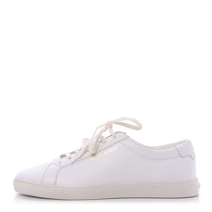 Saint Laurent Calfskin Andy Low Top Sneakers 41 Blanc Optique 1 of 10