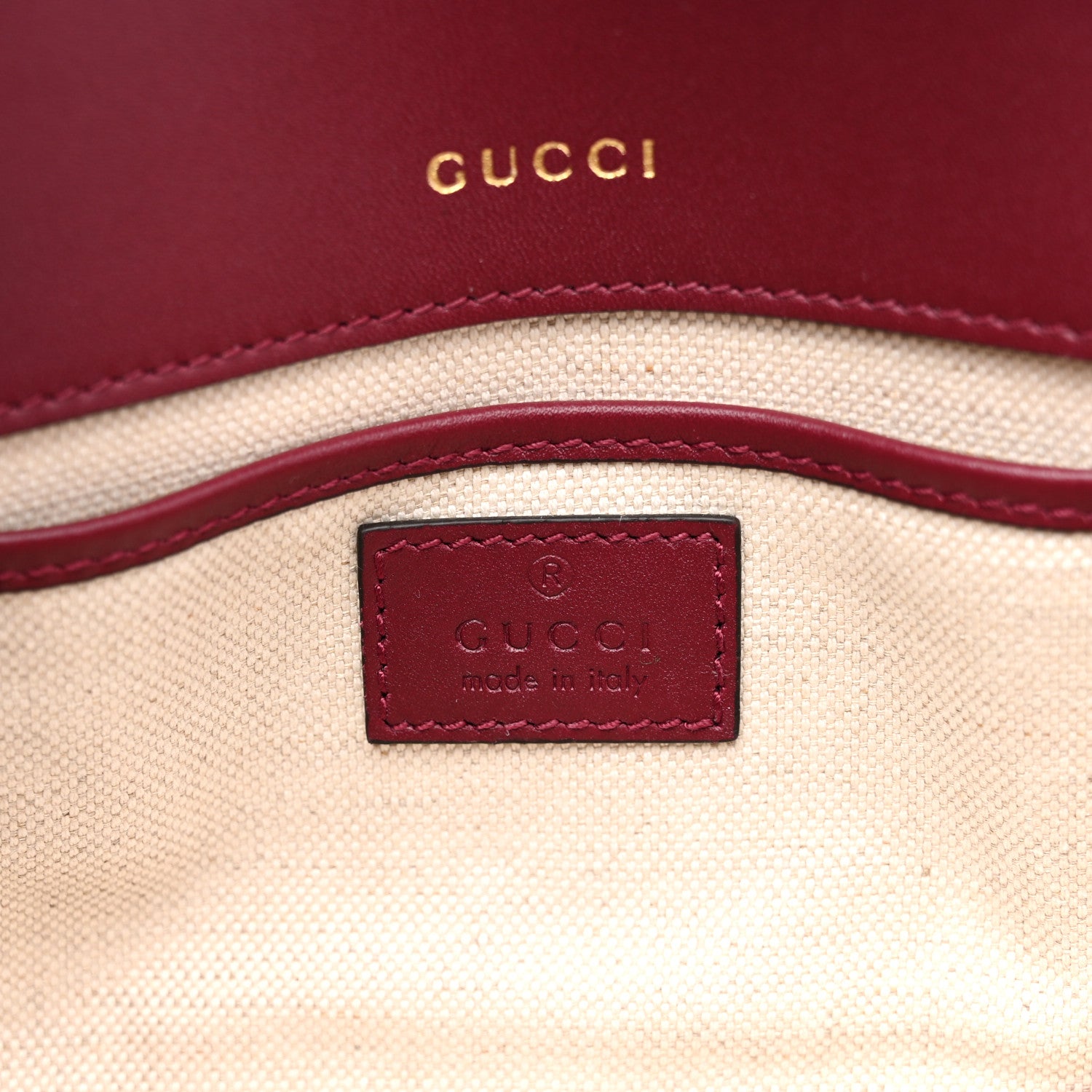 Gucci GG Supreme Monogram Horsebit 1955 Small Soft Top Handle Shoulder Bag Beige Dark Red 6 of 10