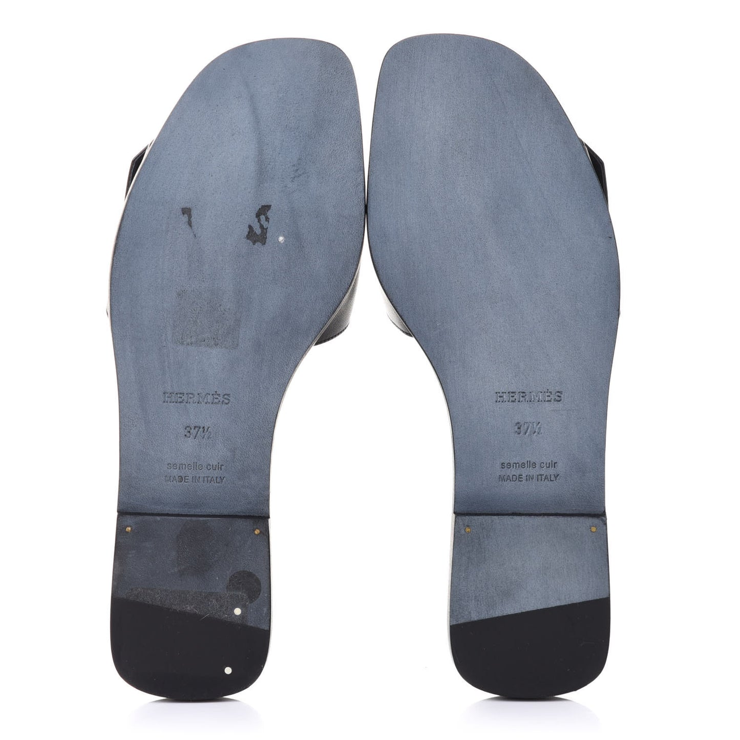 Calfskin View Sandals 37.5 Black