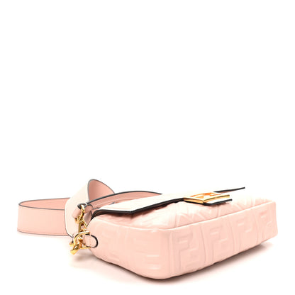 Fendi Nappa FF 1974 Embossed Baguette Baby Pink 4 of 10