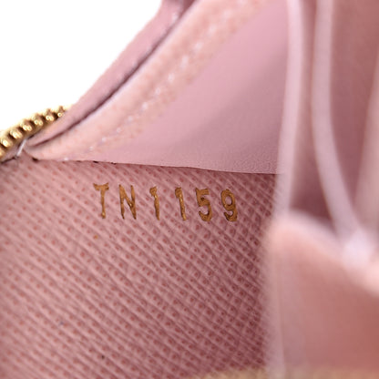 Louis Vuitton Damier Ebene Studded Zippy Coin Purse Rose Ballerine 7 of 7