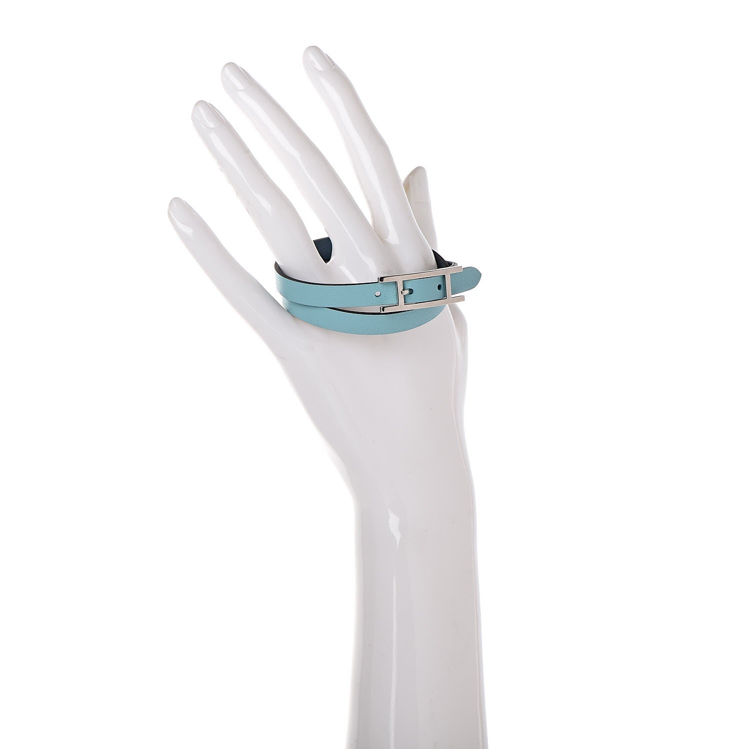 Hermes Swift Behapi Double Tour Bracelet S Bleu Atoll Colvert 2 of 6