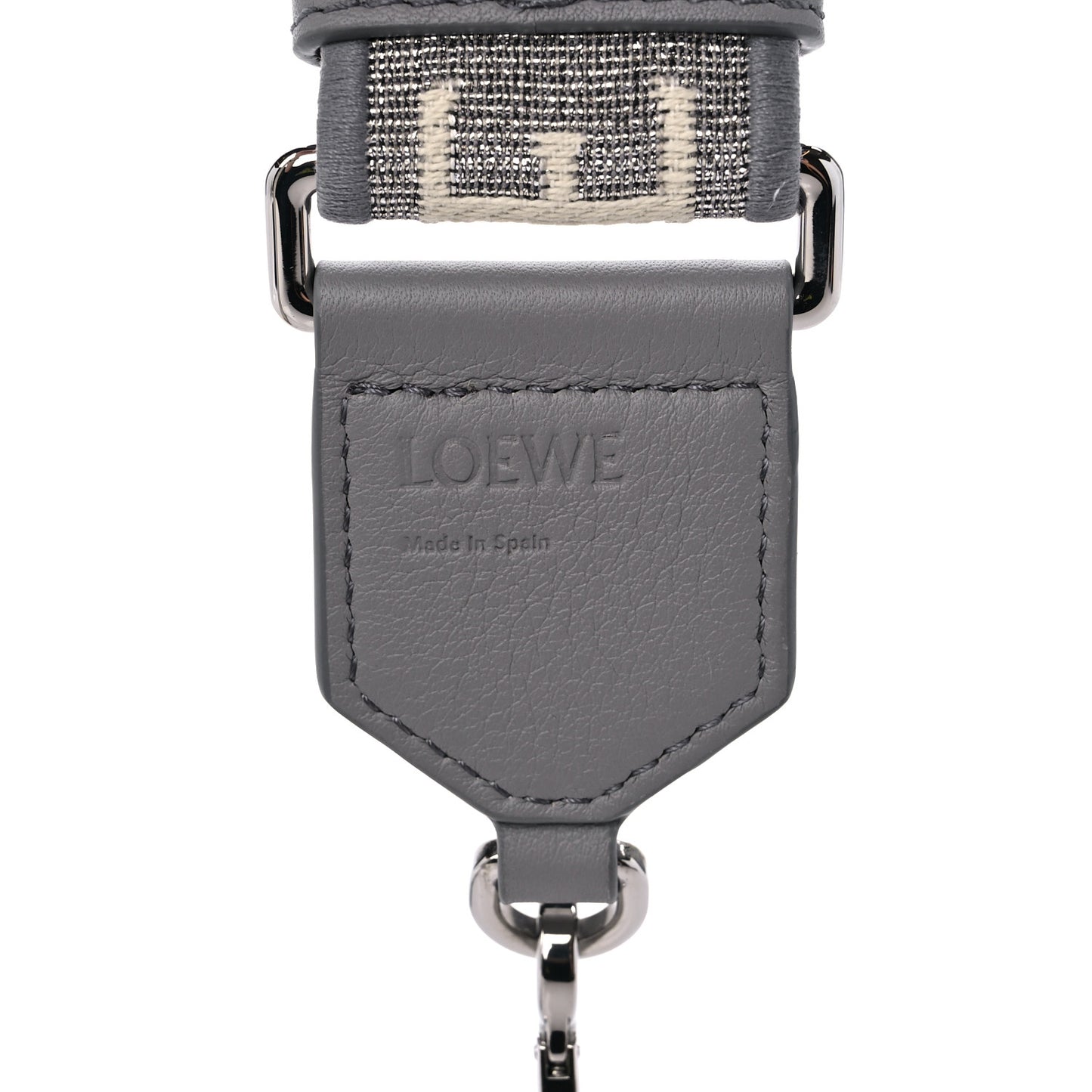 Calfskin Anagram Strap Silver