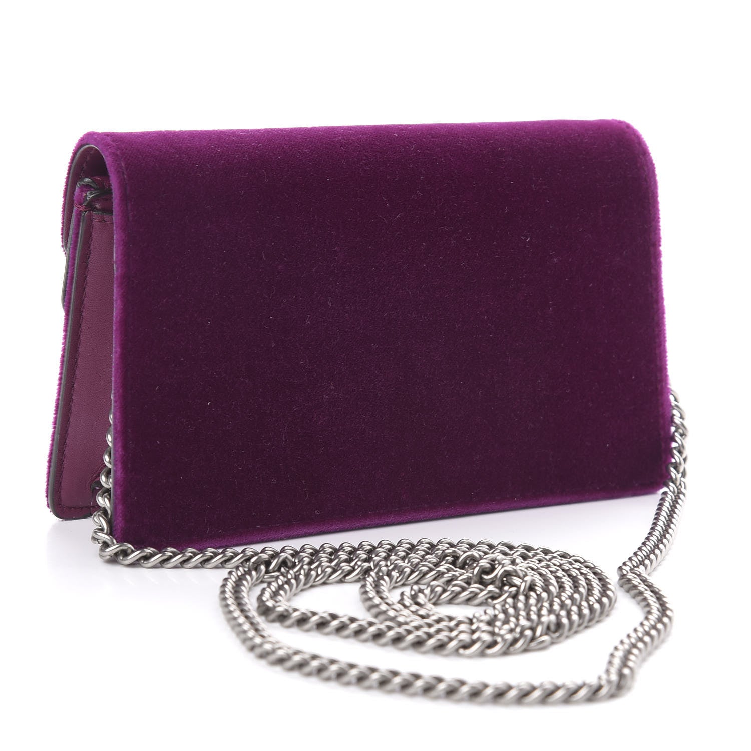 Gucci Velvet Super Mini Dionysus Shoulder Bag Fuchsia Violet Cyclamen 3 of 10