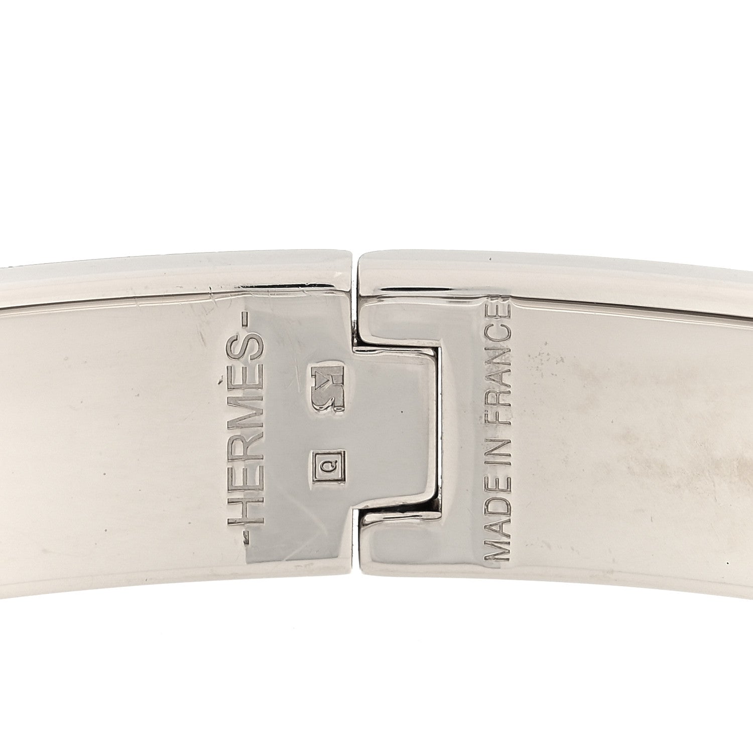 Hermes Enamel Narrow Clic Clac H Bracelet GM White 4 of 4