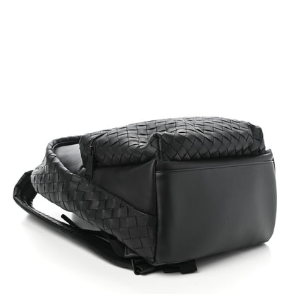 Bottega Veneta Smooth Calfskin Intrecciato Backpack Black 8 of 17