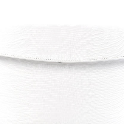 Balenciaga Patent Calfskin Lizard Embossed Medium Ghost Shoulder Bag Optic White 6 of 8