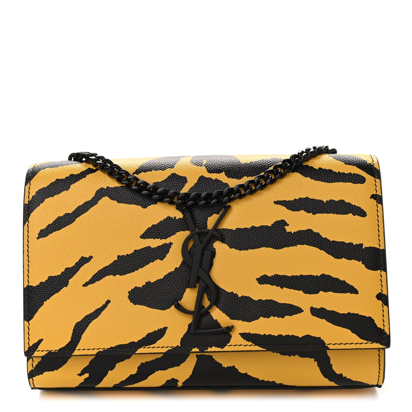 Grain De Poudre Zebra Print Small Classic Monogram Kate Satchel Yellow