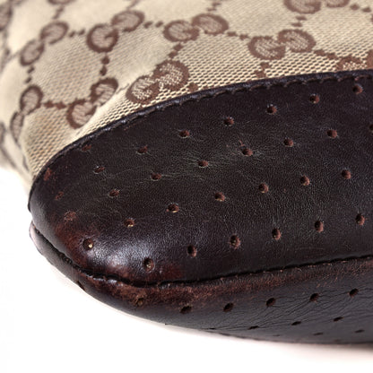 Gucci Monogram Calfskin Perforated Medium Flat Messenger Bag Dark Brown 9 of 9