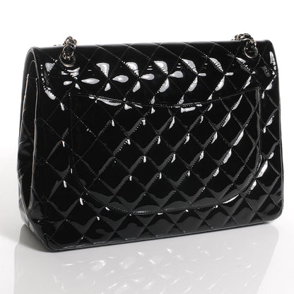 Chanel Patent Quilted Maxi Double Flap Black 3 of 8
