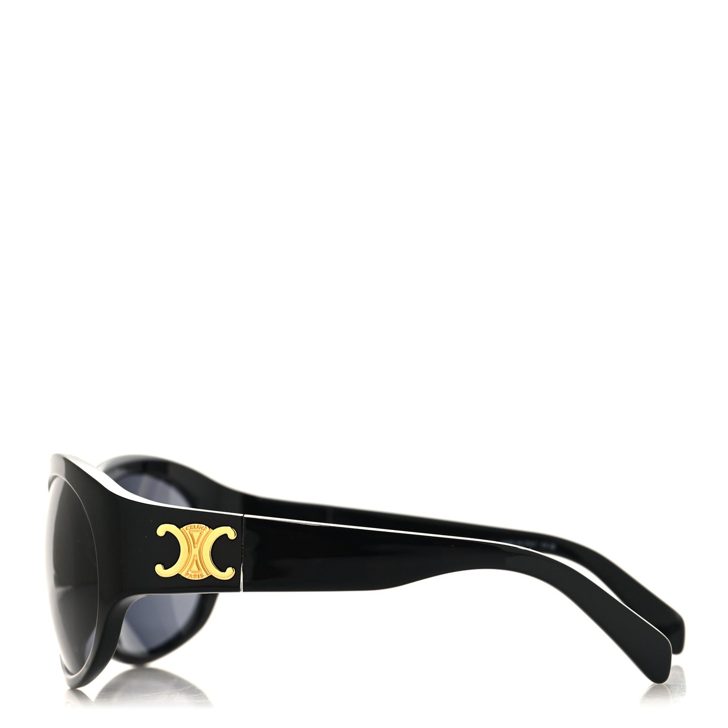 Acetate Round Triomphe Sunglasses CL40271I Black