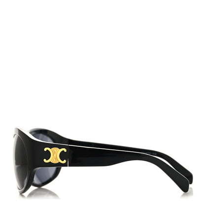 Celine Acetate Round Triomphe Sunglasses CL40271I Black 3 of 7