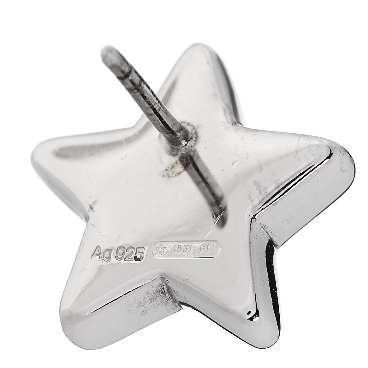 Gucci Sterling Silver Logo Star Earrings 4 of 5