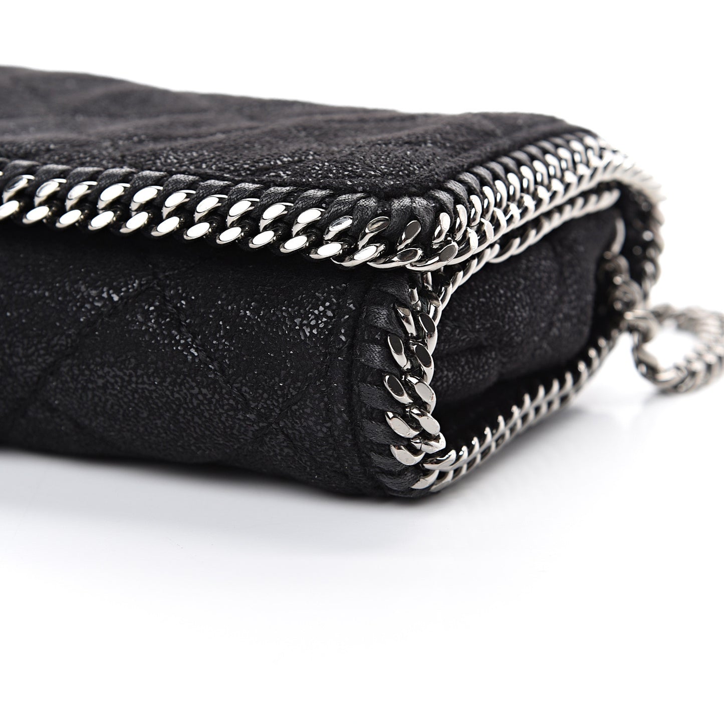 Shaggy Deer Quilted Falabella Crossbody Bag Black