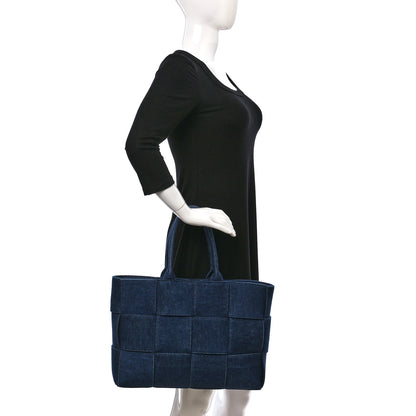 Bottega Veneta Denim Maxi Intrecciato Mens Arco Tote 2 of 8