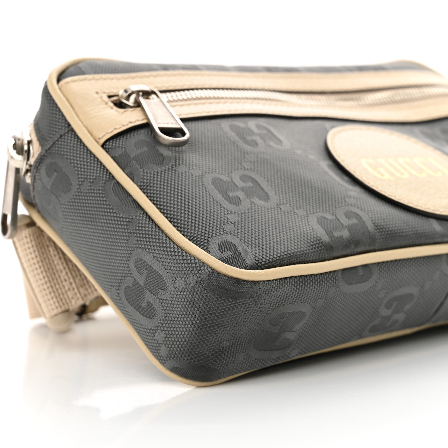 Gucci Econyl Nylon Monogram Off The Grid Belt Bag Graphite Grey New Plaster 9 of 11