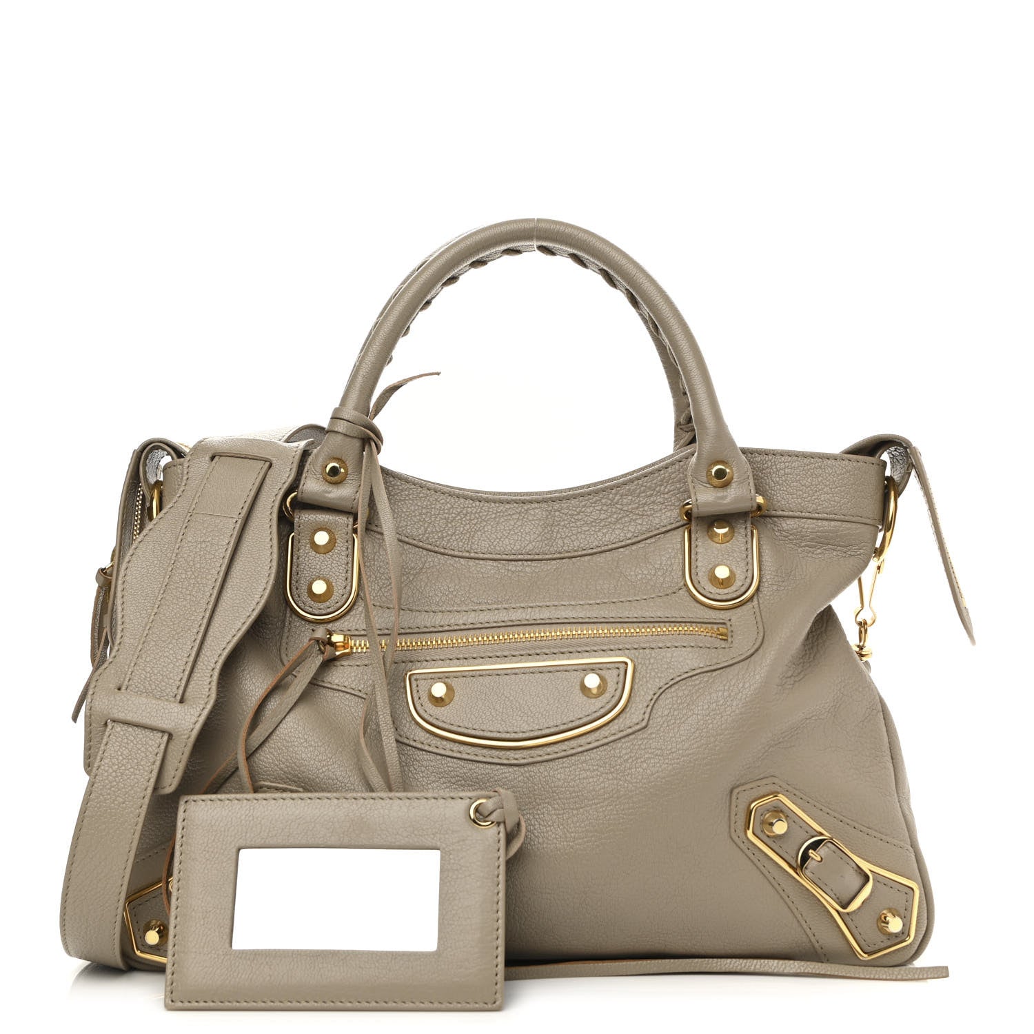 Balenciaga Chevre Gold Metallic Edge Hardware S City Beige Dune Argille 1 of 10
