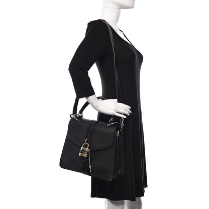 Chloe Grained Calfskin Medium Aby Day Shoulder Bag Black 2 of 8