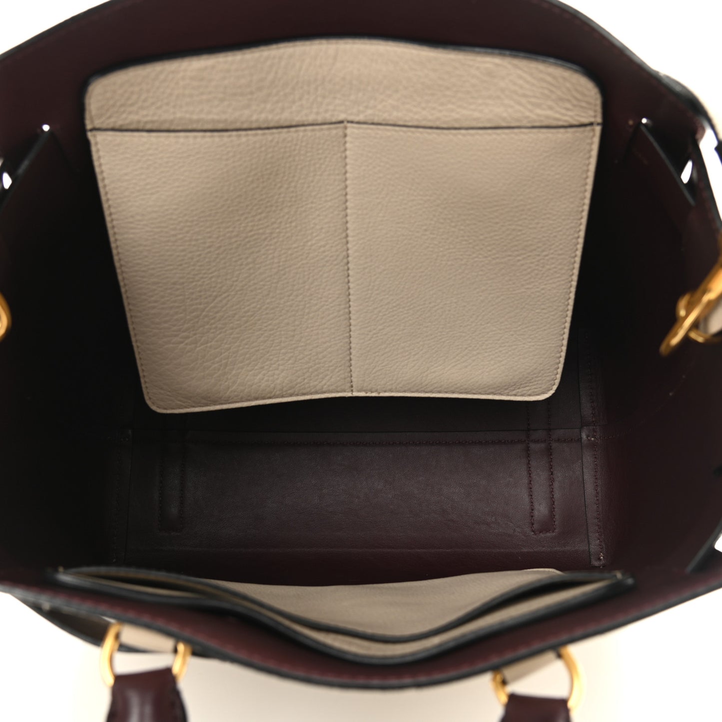 Marais Calfskin Medium Belt Bag Limestone Deep Claret