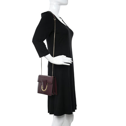 Salvatore Ferragamo Calfskin Thalia Flap Shoulder Bag Wine 2 of 12