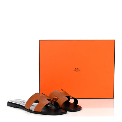 Hermes Epsom Oran Sandals 37 Naturel 8 of 8