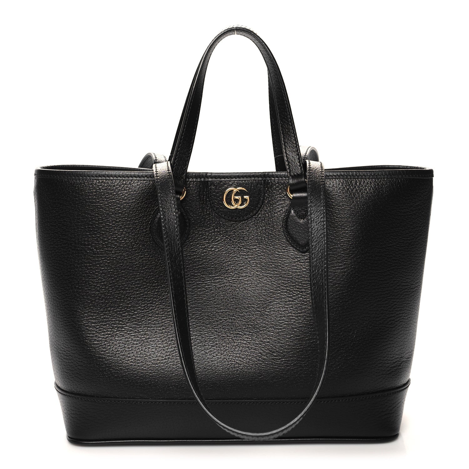 Gucci Textured Dollar Calfskin Small Ophidia Shoulder Tote Bag Black 1 of 10